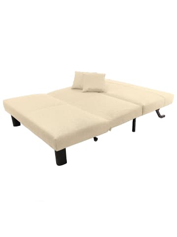 58 aufm Kessel FALTSOFA Kalomira Bezug Flachgewebe Metall schwarz / beige