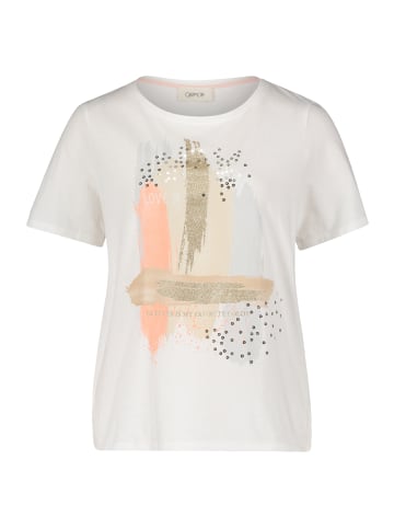 CARTOON Printshirt mit Rundhalsausschnitt in Patch Cream/Gold