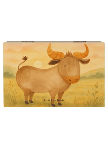 Mr. & Mrs. Panda Box Sternzeichen Stier Design ohne Spruch in Weiß
