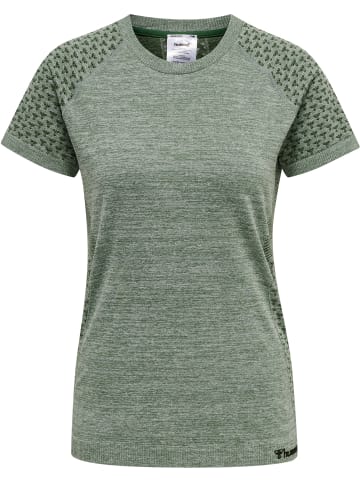 Hummel Hummel T-Shirt Hmlci Yoga Damen Dehnbarem Schnelltrocknend Nahtlosen in THYME MELANGE