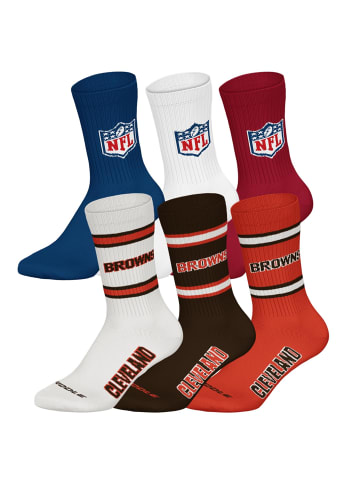 NFL Socken 6er Pack in Cleveland Browns/Mix