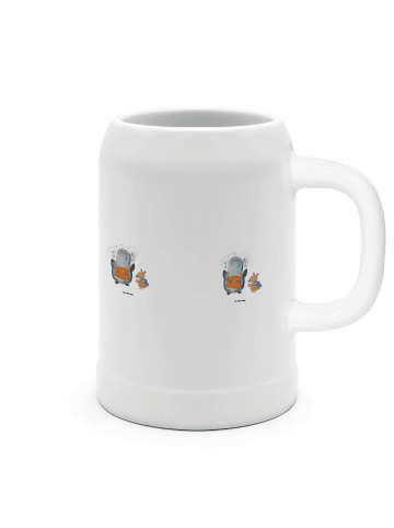 Mr. & Mrs. Panda Seidel Pinguin & Maus Wanderer ohne Spruch in Weiß