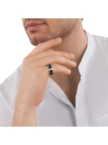 Tom Tailor Ring Edelstahl, IP gun in bicolor