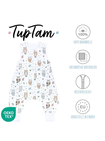 TupTam Babyschlafsack mit Beinen Unwattiert in weiß/beige