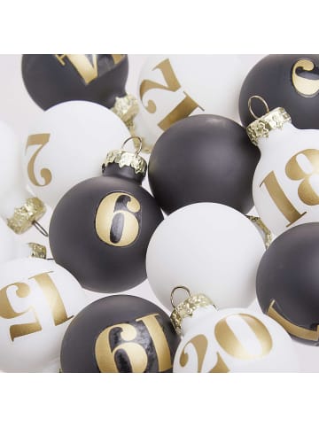 Butlers Weihnachtskugelset ADVENT 24-tlg. in Schwarz