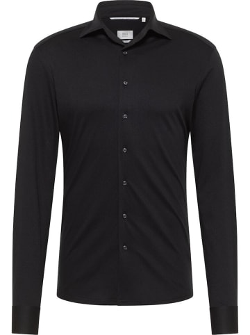 Eterna Langarmhemd in Schwarz