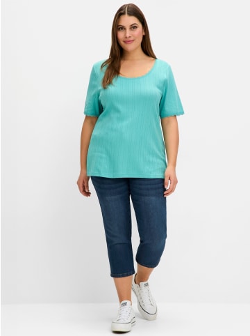 sheego Rippshirt in ozean