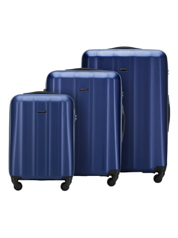 Wittchen 3tlg. Koffer Set Cruise line Kollektion (H)75 x(B)50x(T)28cm in Blau