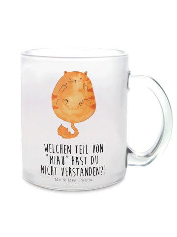 Mr. & Mrs. Panda Tee Tasse Katze Mittelfinger mit Spruch in Transparent