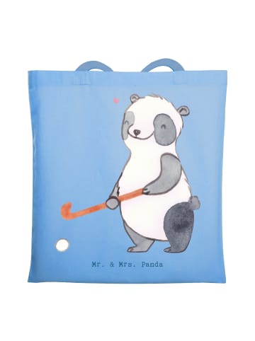 Mr. & Mrs. Panda Tragetasche Panda Hockey spielen ohne Spruch in Sky Blue