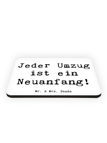 Mr. & Mrs. Panda Magnet Spruch Umzug Neuanfang mit Spruch in Weiß