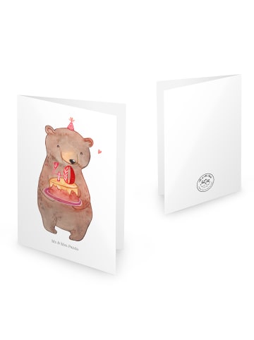 Mr. & Mrs. Panda Geburtstagskarte Spruch Bär Torte 40. Geburtsta... in Weiß