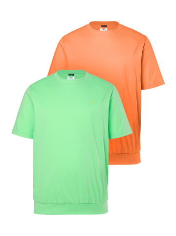 Men Plus Kurzarm T-Shirt in dunkle aprikose