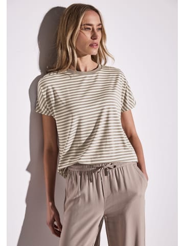 Street One Gestreiftes T-Shirt in Vintage Stone
