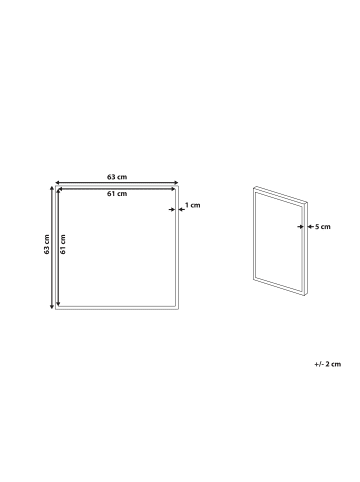 Beliani Canvas CASTRO in Bunt - (W) 63 x (H) 63 x (L) 5 cm