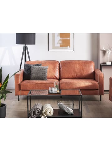 Beliani 3-Sitzer Sofa SAVALEN in Braun/Schwarz - (W) 204 x (H) 87 x (L) 91 cm