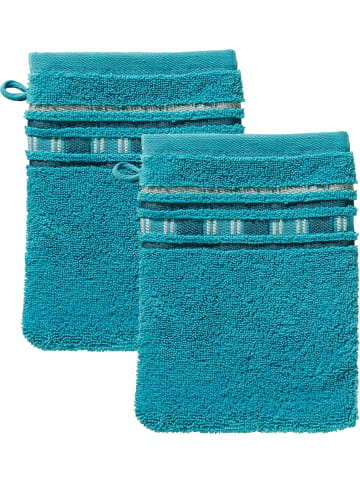Erwin Müller Frottier Waschhandschuh 2er-Pack Achern in türkis