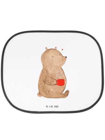 Mr. & Mrs. Panda Sonnenschutz Auto Bär Morgenkaffee ohne Spruch in Weiß