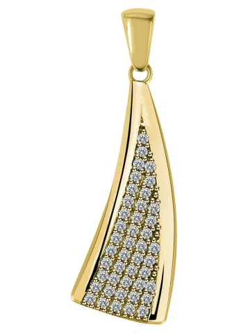 Adeliás Damen Anhänger aus 333 Gold mit Zirkonia in gold