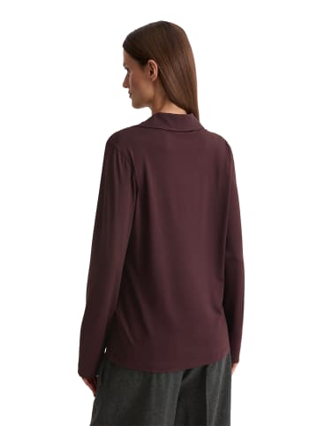 Marc O'Polo Jerseybluse im Polo-Stil regular in black cherry