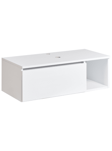 Beliani Waschbeckenunterschrank RUPANCO in Weiß - (W) 80 x (H) 27 x (L) 40 cm