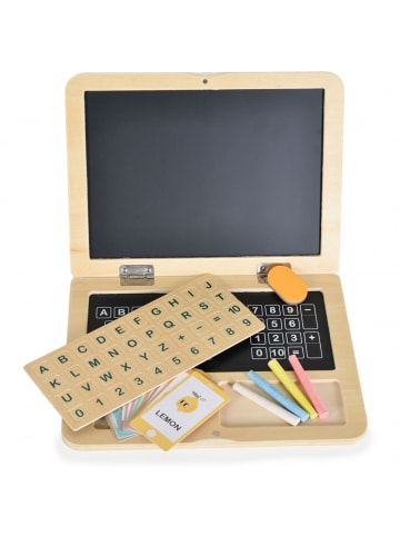 Tooky Toy Kinderspielzeug Holz-Laptop in natur