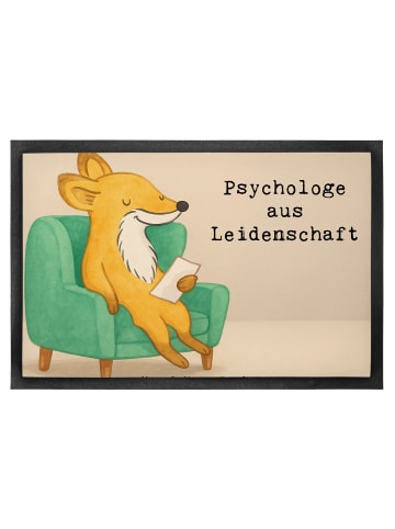 Mr. & Mrs. Panda Fussmatte Psychologe Leidenschaft Design mit Sp... in Weiß