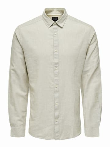 Only&Sons Knopfleisten Langarmshirt für Herren in beige