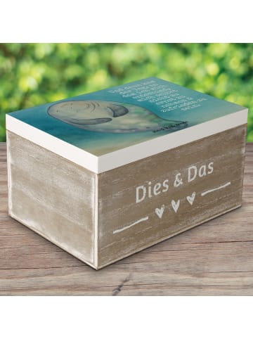 Mr. & Mrs. Panda Geschenkbox Seekuh Happy Design mit Spruch in Weiß