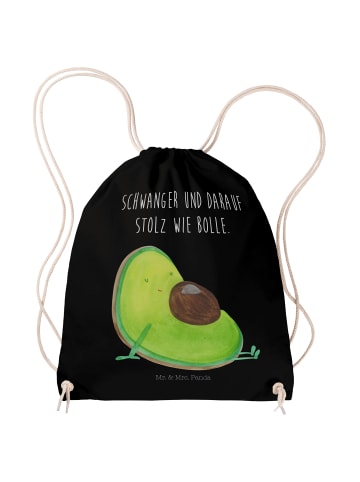 Mr. & Mrs. Panda Jutebeutel Avocado Schwangerschaft mit Spruch in Schwarz