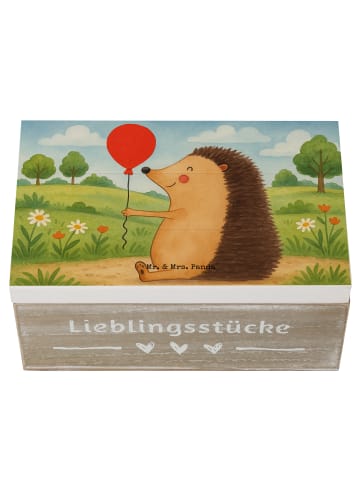 Mr. & Mrs. Panda Box Igel Luftballon Design ohne Spruch in Weiß