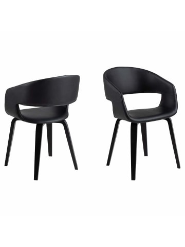 ebuy24 Esszimmerstuhl Nova Schwarz 2er Set