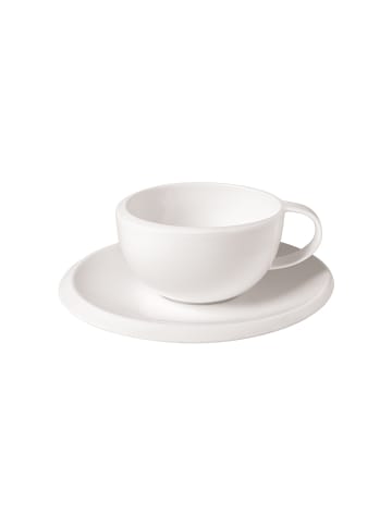 Villeroy & Boch Kaffeetasse mit Untertasse NewMoon 190 ml in weiß