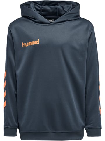 Hummel Poly Hoodie Hmlpromo Kids Poly Hoodie in OMBRE BLUE/NASTURIUM