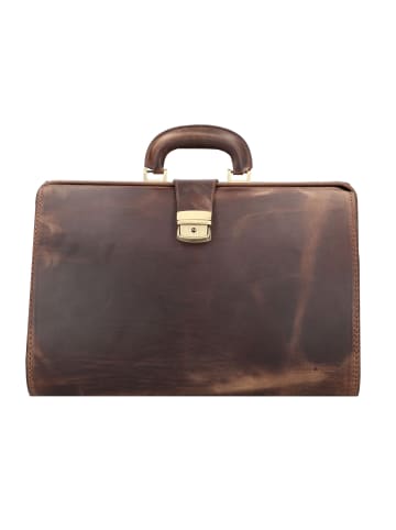 Greenburry Vintage Doktorkoffer Leder 41 cm in teak-brown