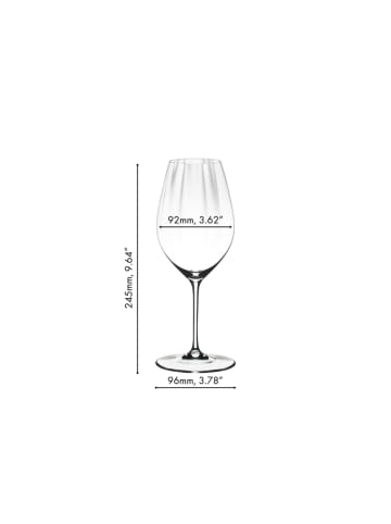 RIEDEL Glas 2er Set Rieslinggläser inklusive Poliertuch Performance 623 ml in transparent