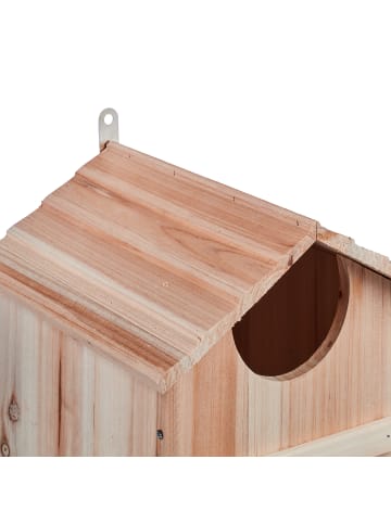 relaxdays Eulen Nistkasten in Natur - (B)25 x (H)38,5 x (T)28 cm