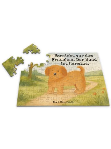 Mr. & Mrs. Panda Puzzle Hund Flauschig Design mit Spruch in Weiß