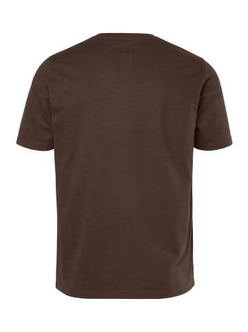 JP1880 Kurzarm T-Shirt in dunkelbraun