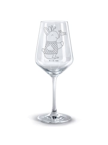 Mr. & Mrs. Panda Weinglas Fische Astrologie ohne Spruch in Transparent