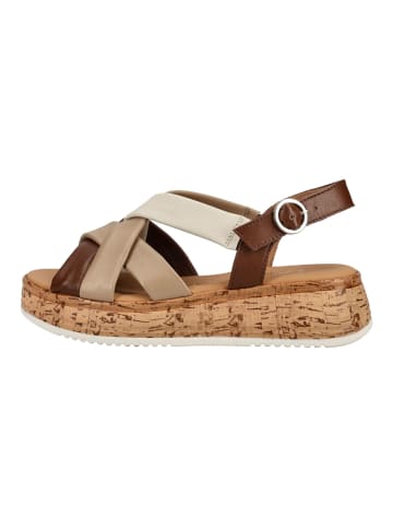Gabor Sandalen in Weiß/Braun