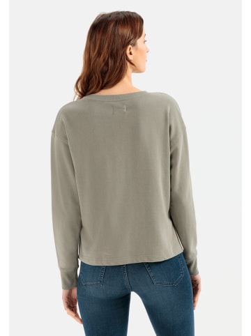 Camel Active Sweatshirt mit Rundhalsausschnitt in Khaki