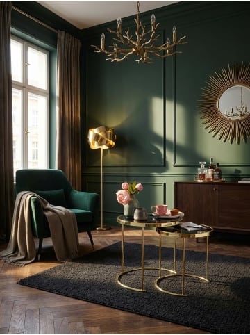 KADIMA DESIGN Design Satztisch COMO /Gold Beistelltisch Metall/Glas,