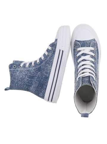 Ital-Design Freizeitschuh in Blau und Weiß