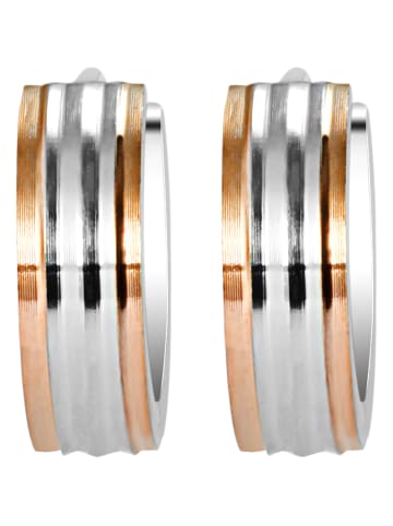 Adeliás Damen Ohrringe – Klappcreole aus Edelstahl in weiß