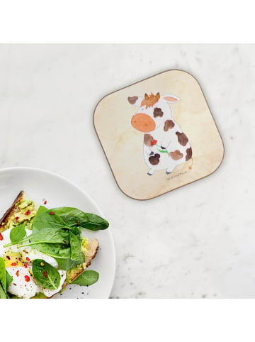 Mr. & Mrs. Panda Untersetzer Gläser Kuh ohne Spruch in Vintage