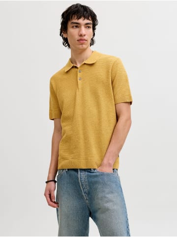 Jack & Jones Gestricktes Polo in Sahara Sun