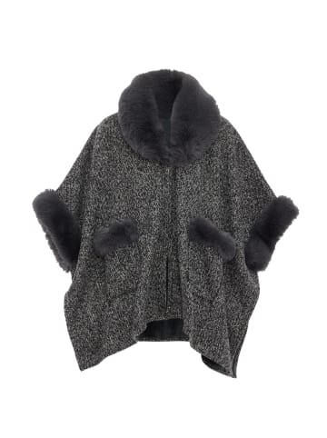 Usha Poncho in Dunkelgrau