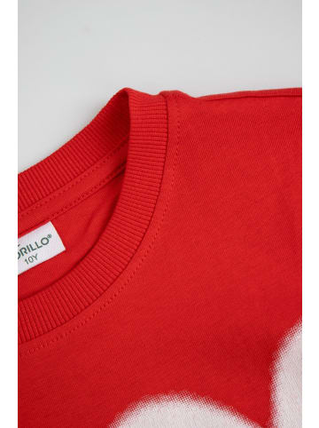 Coccodrillo Baumwoll-T-Shirt mit kurzen Ärmeln in rot
