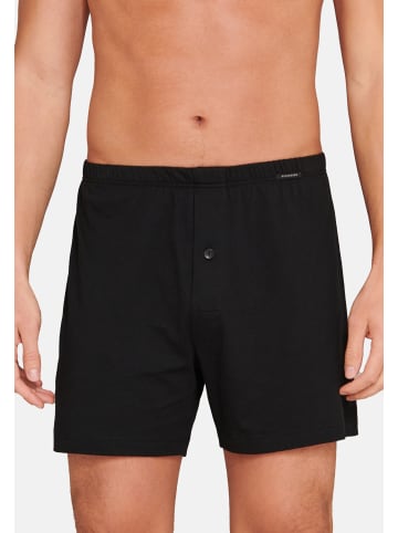 Schiesser Boxershorts Singel-Jersey in Schwarz